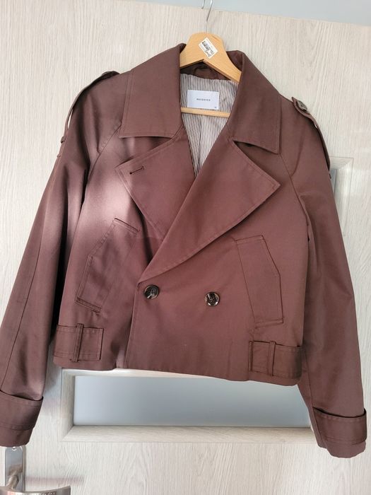 Trench krótki XS czekoladowy