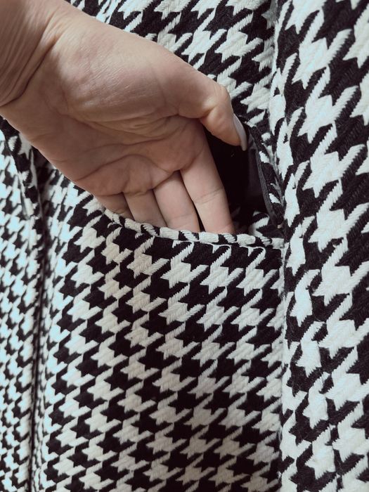 Стильне жіноче демісезонне пальто et vous принт гусяча лапка