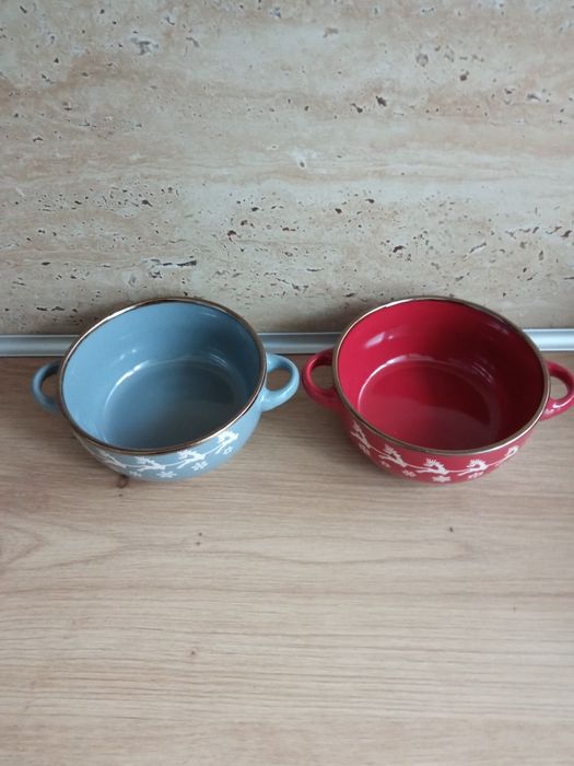 Bulionówki, miseczki świąteczne nowe