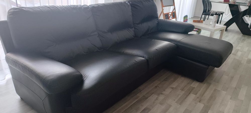 Sofá 3 lugares chaise longue de excelente estrutura