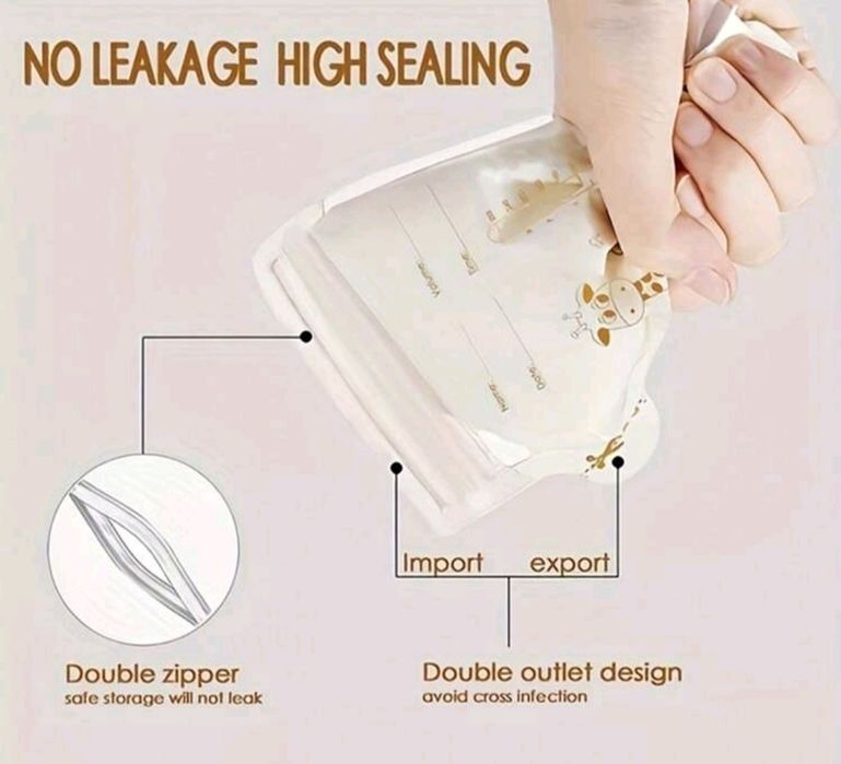 Sacos para conservar leite materno