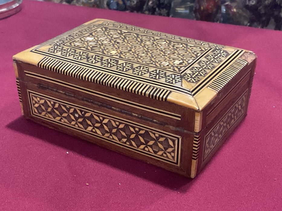 Caixa moorish mosaic madre pérola 12x08x05 cm