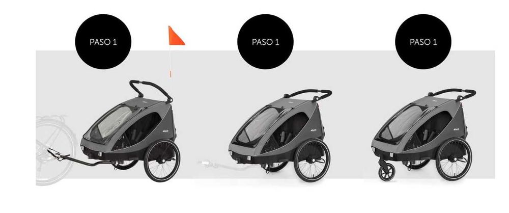 Cadeira Reboque para 2 crianças hauck Dryk Duo