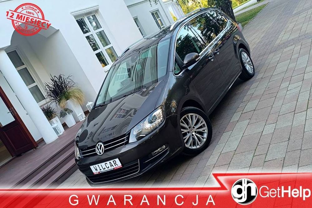 Volkswagen Sharan 2.0TDI 140KM DSG 7OSÓB xenon LED 2xPDC skóra SUPER STAN bezwypadkowy