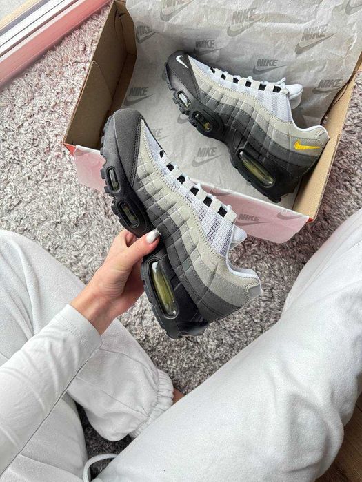 !SALE! Nike Air Max 95 OG Grey/White/Yellow 40 41 42 43 44 45 найк