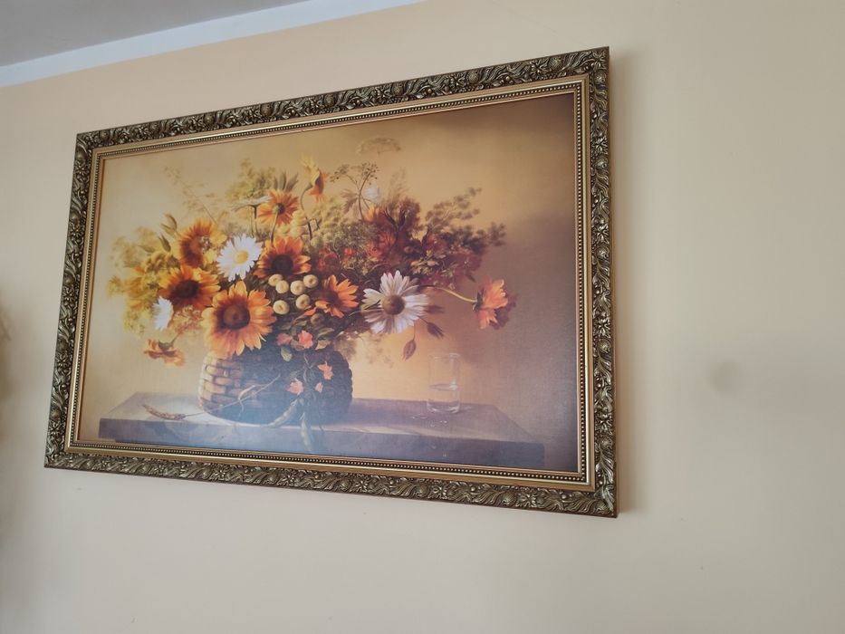 Obraz duży ze złota ramą