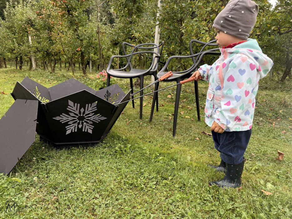 PALENISKO ogrodowe CALIX śr. 76cm PODWÓJNE DNO 0,5cm SOLIDNE Ognisko Grill promocja