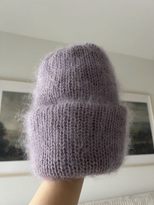 Czapka fluffy  welniana welna
