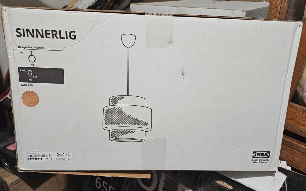 IKEA Підвісна лампа - Подвесная лампа SINNERLIG СИННЕРЛИГ 703.116.97