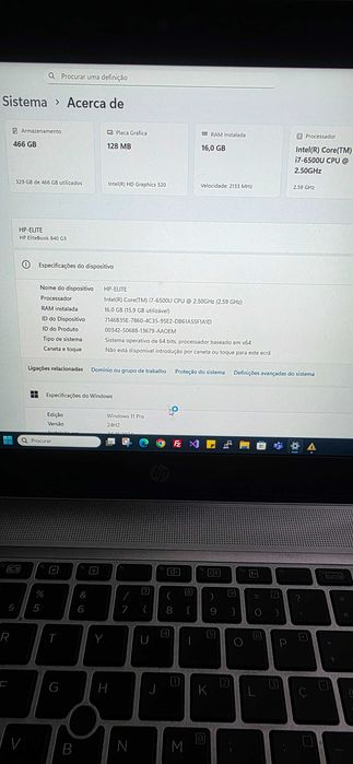 HP Probook 840 G3 I7 - 16 GB - 500Gb