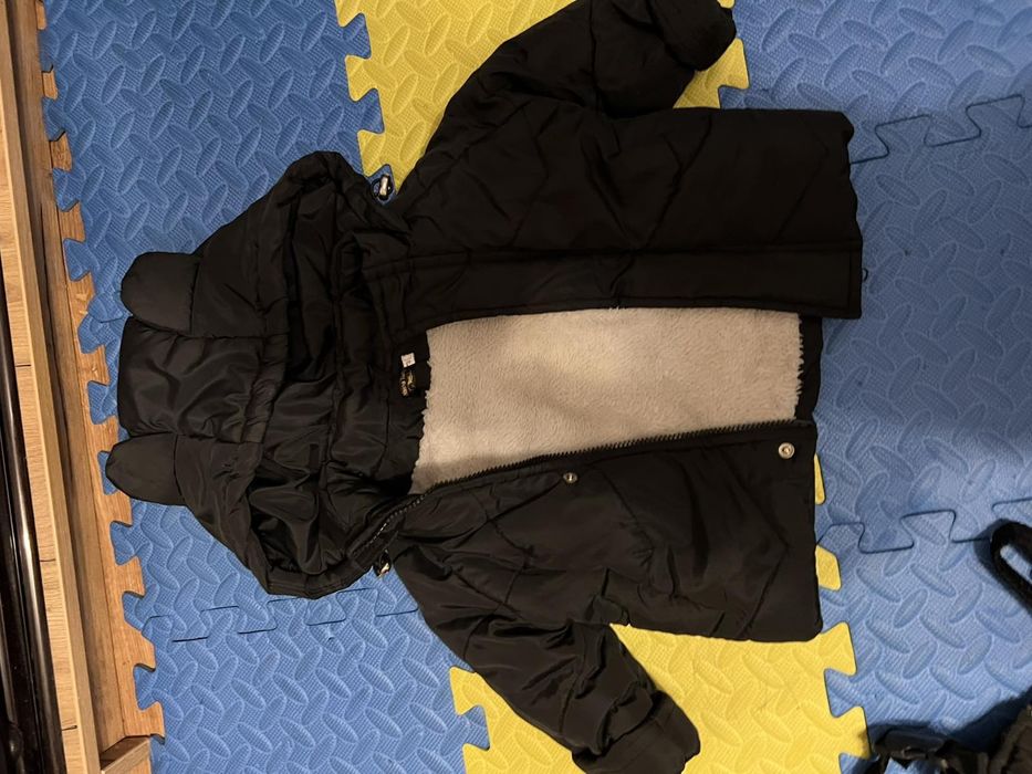 Курточка зимова для хлопчика з комбінезоном на ріст 74-86