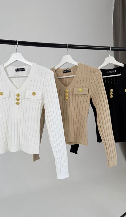 Боди Balmain, трикотажная кофта Balmain, боди Balmain, топ Бальман