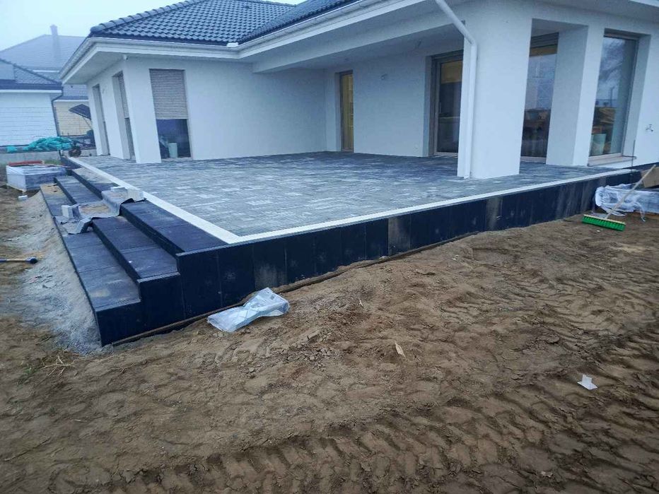 Układanie kostki brukowej i granitowej.
