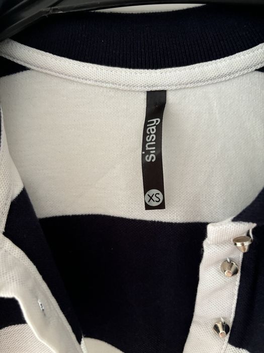 Koszulka polo w paski Sinsay XS