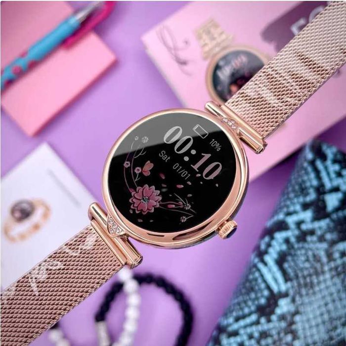 Женские смарт часы Eclipse Gold Mesh — стиль и забота каждый день
