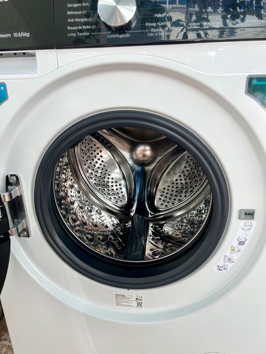 Máquina de lavar e secar Hisense 10,5kg/6kg – Wi-Fi – Steam