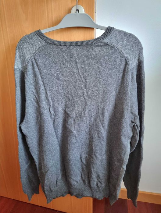 Camisola cinzenta Giovanni Galli Cotton Cashmere, tamanho 56