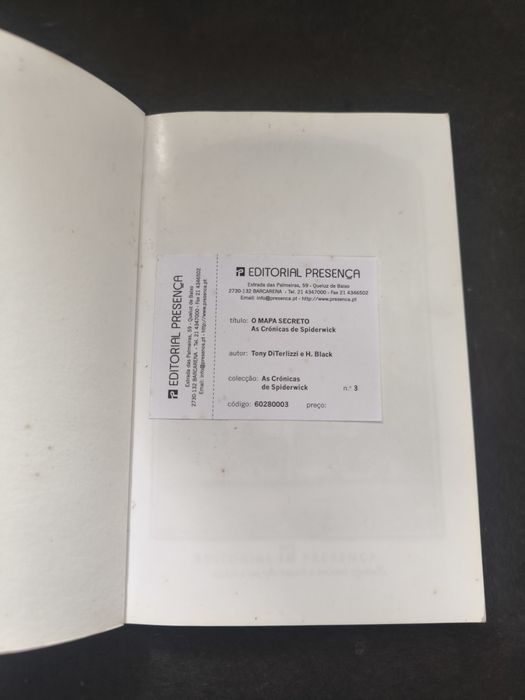 As crónicas de Spiderwick O mapa secreto. Livro 3
O mapa secreto é o t