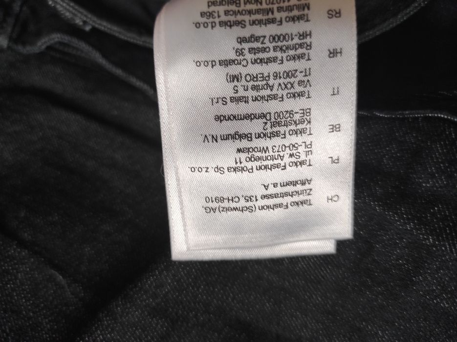 Jeansy czarne Thako slim fit S