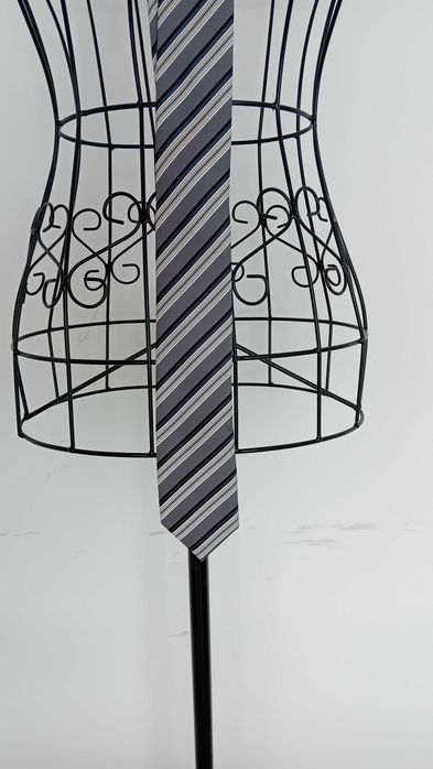 Gravata fina - riscas cinza/preto - Lefties