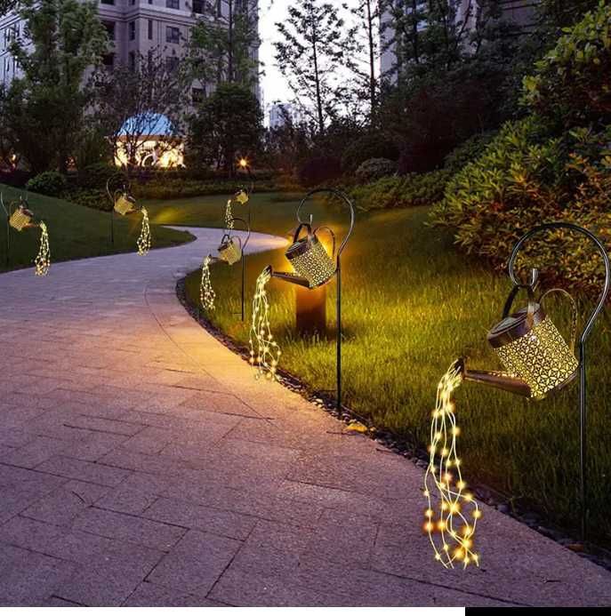 LAMPA Ogrodowa Solarna KONEWKA LED Wbijana Z Czujnikem OZDOBA Girlanda