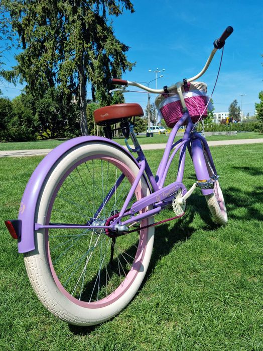 Rower miejski 26 / 28 beach Cruiser RoyalBi VIOLET  damski damka biegi