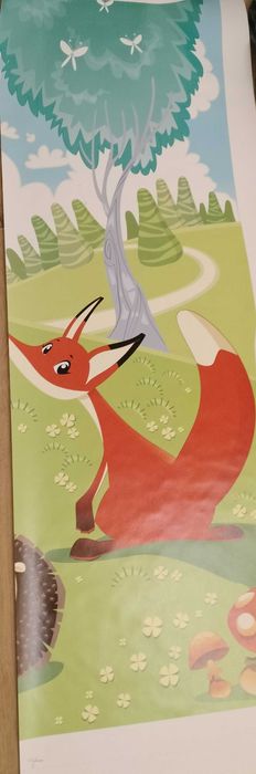 Tapeta dziecięca Las leśne zwierzęta