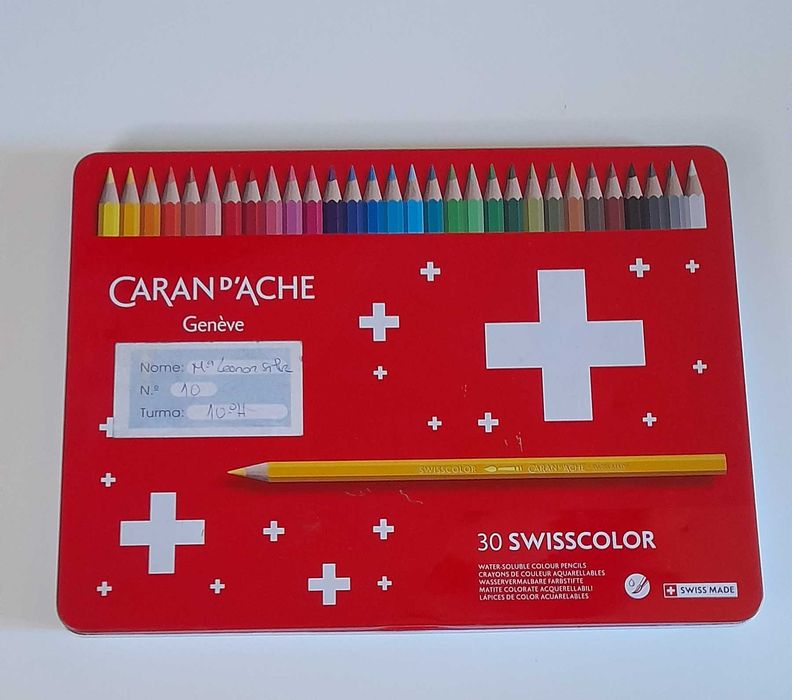 Caixa de 30 Lápis de Cor Aguarelados da Caran d'Ache