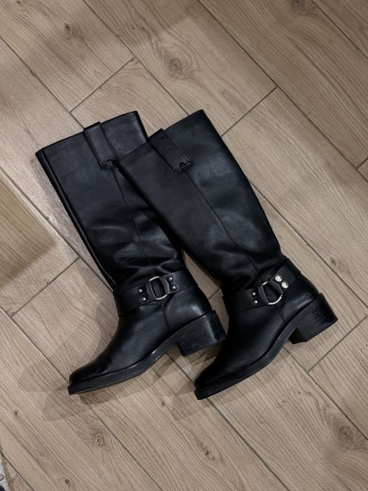 Чоботи шкіряні mango манго