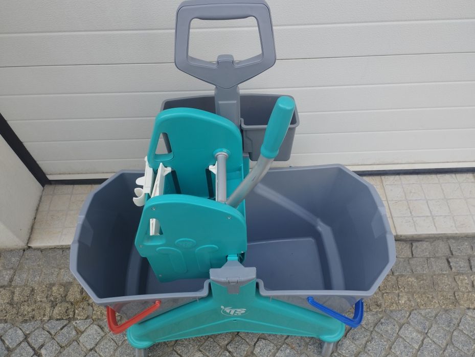 Carrinho de Limpeza Profissional com Dois Baldes e Espremedor