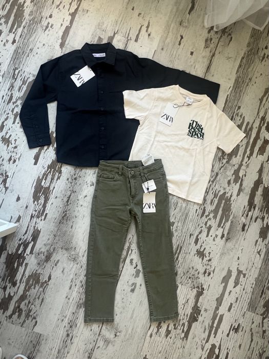 Комплект Zara джинси футболка сорочка 122 7 років