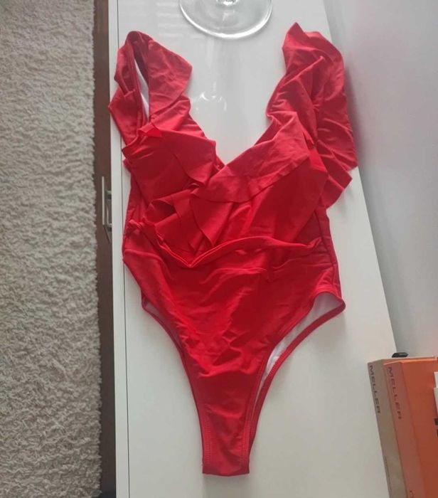 Fato de banho vermelho