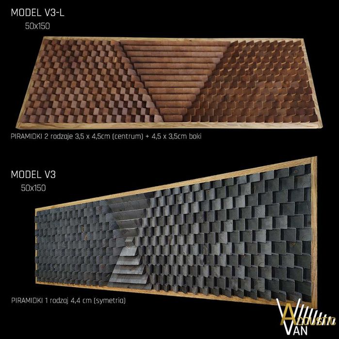 Panel Akustyczny, Dyfuzor, Rozproszenie Fal, Panel Dekoracyjny 50x100