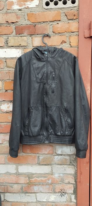 Кожанная куртка с капюшоном ted baker