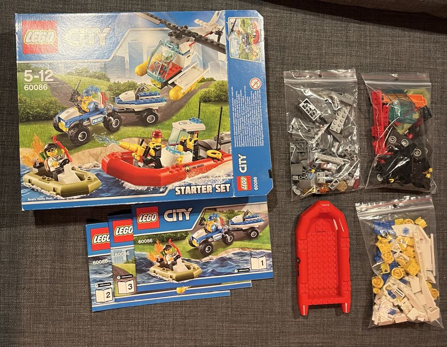 Lego City 60086 komplet 100% starter set policja straz