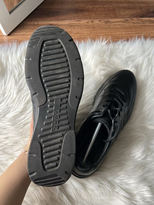 Ecco skórzane buty czarne goretex 49