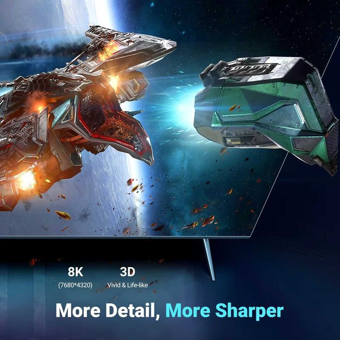 Кабель Hdmi HD155 Ugreen 8k HDMI 2.1 48Гбіт/с 8к/60Hz 4K/240Hz, 1-2м