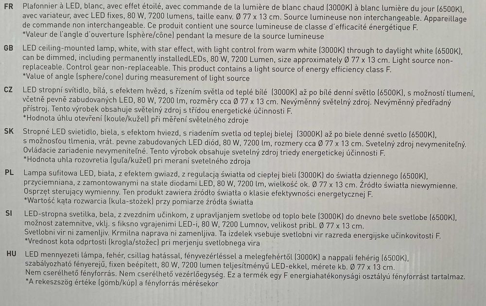 Obi Lighting Plafon LED Cesena 80W NR3114O14