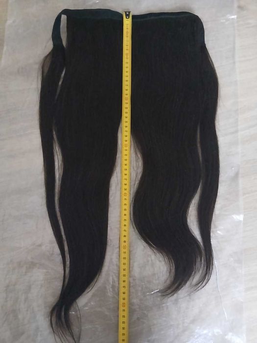 Хвіст (хвост) натуральне волосся натуральные волосы 65, 60, 57, см