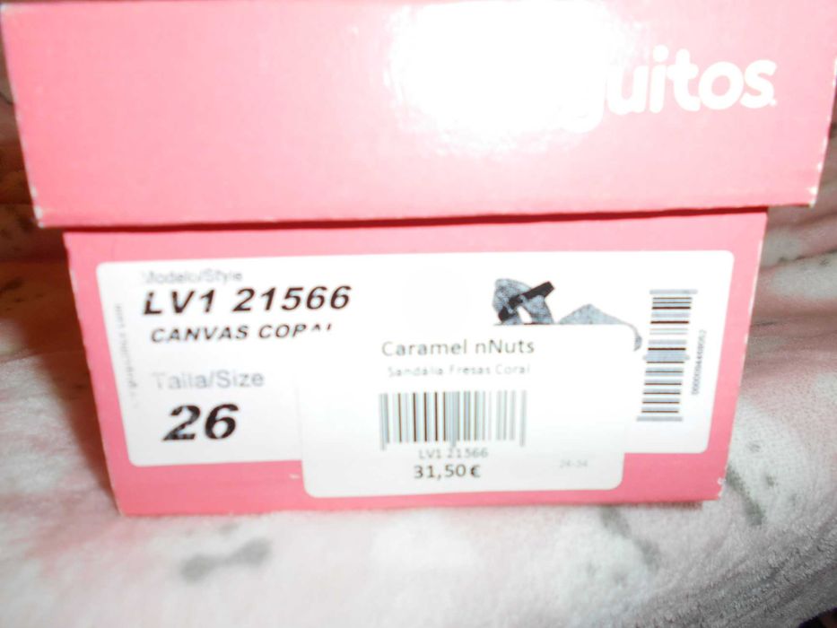 Sandálias/ Canvas CONGUITOS, rosa suaves, 26, Menina, NOVOS