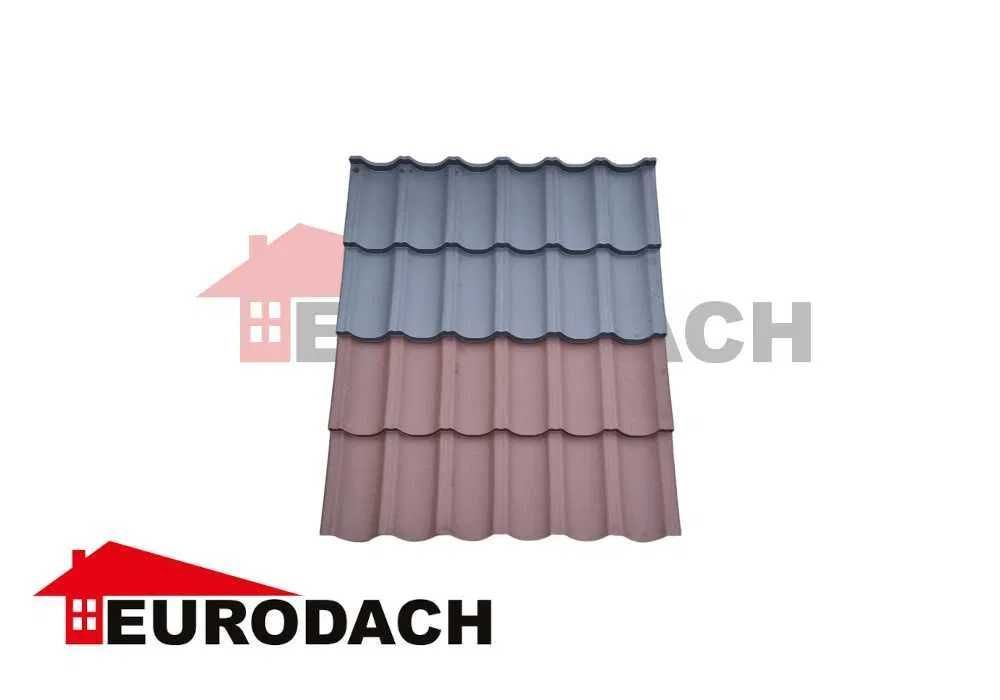 Blachodachówka modułowa Vena, GRAFIT (7016 MAT) I BRĄZ (8017 MAT)