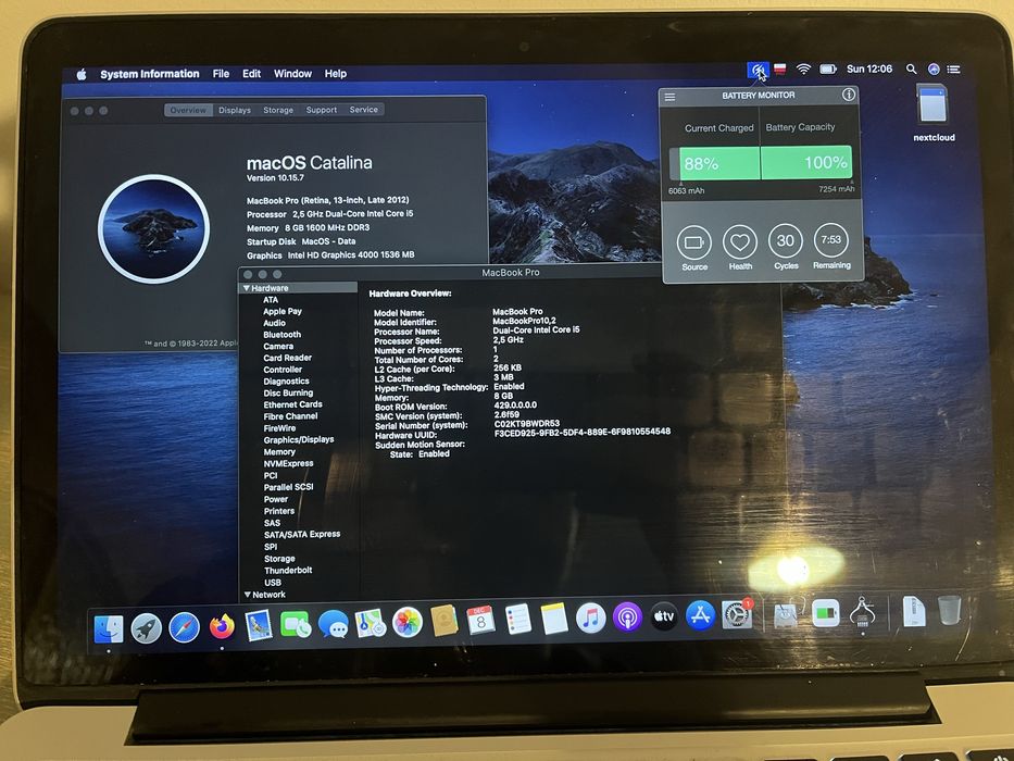 Apple macBook 13” pro late 2012