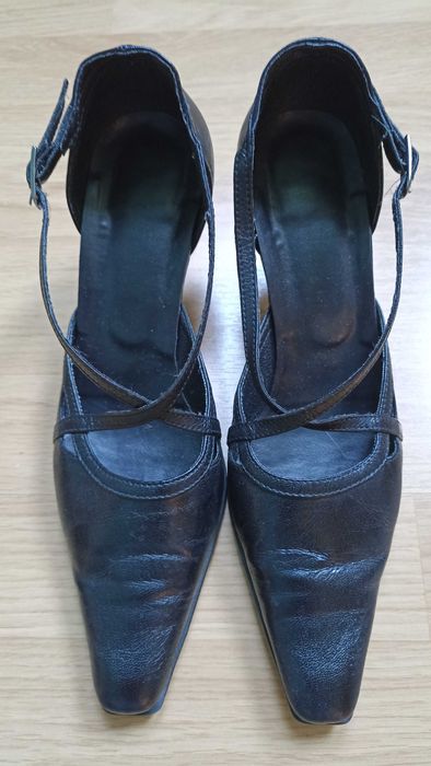 Buty damskie czarne rozmiar 37 obcas 6cm