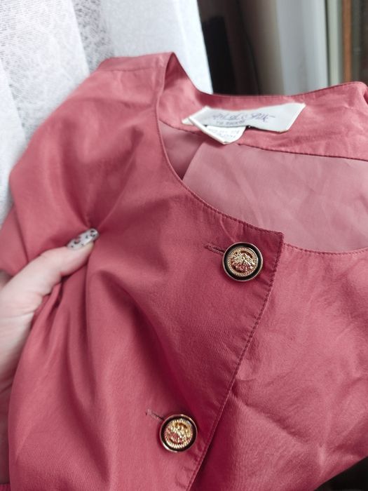 Jedwabny żakiet vintage jedwab silk na guziki