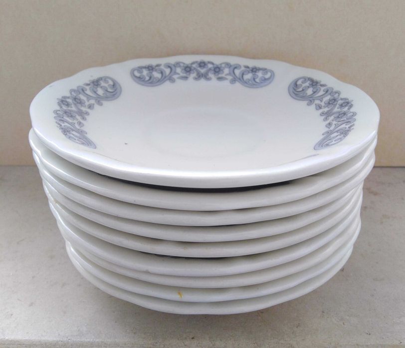 Sacavém Ceramic Coffee Cup Saucers (9 Units)
