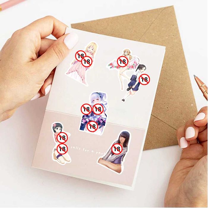 Наклейки стикеры аниме сексуальные девушки хентай декор дрона каски