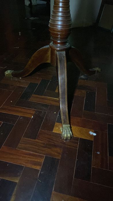 Extraordinária Grande Mesa Mogno Cuba Tampo Mármore 2,42 mt