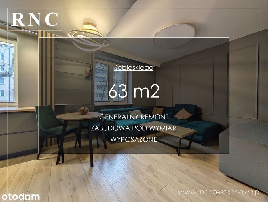 REZERWACJA | ul. Sobieskiego | Trzy pokoje | Garderoba | Parter