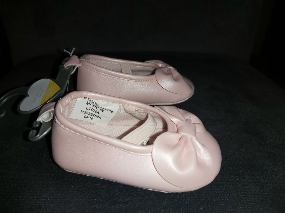 Niechodki baleriny róż Eco skóra nowe 18 i 19