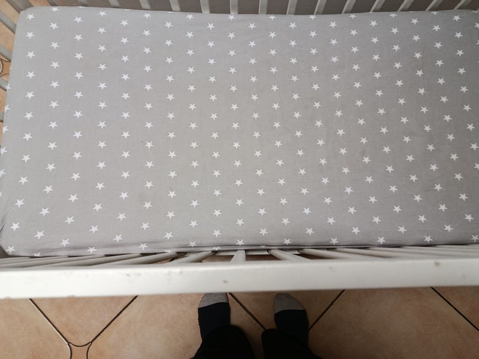 Łóżeczko dziecięce białe 124x66cm